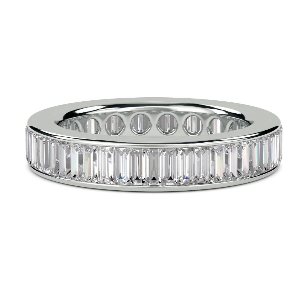 2.00ct Classic Baguette Diamond Full Eternity Ring set in White Gold