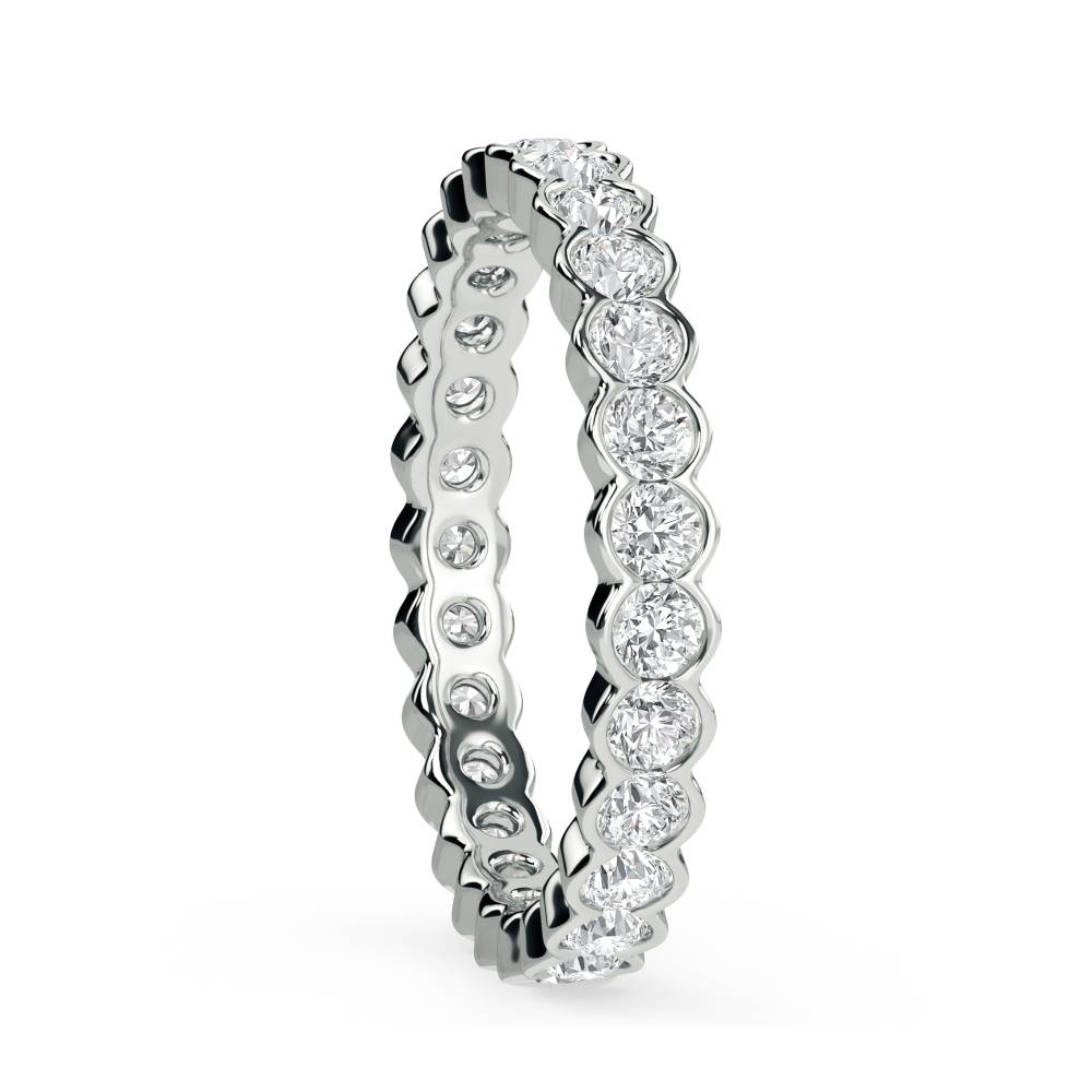 1.00ct Elegant Round Diamond Full Eternity Ring W