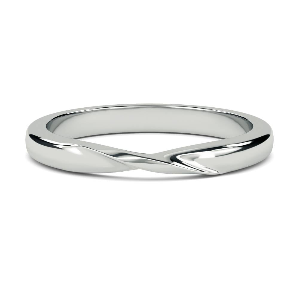 3mm Plain Shaped Wedding Band W