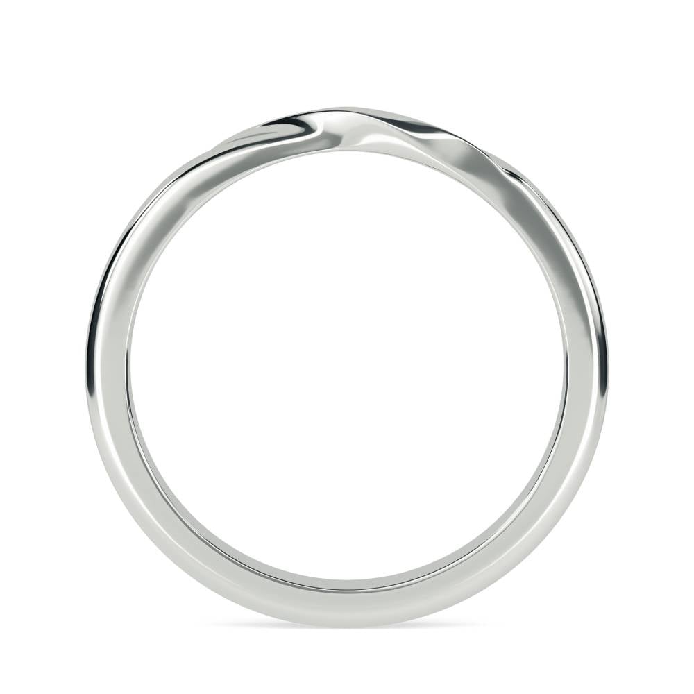 3mm Plain Shaped Wedding Band W