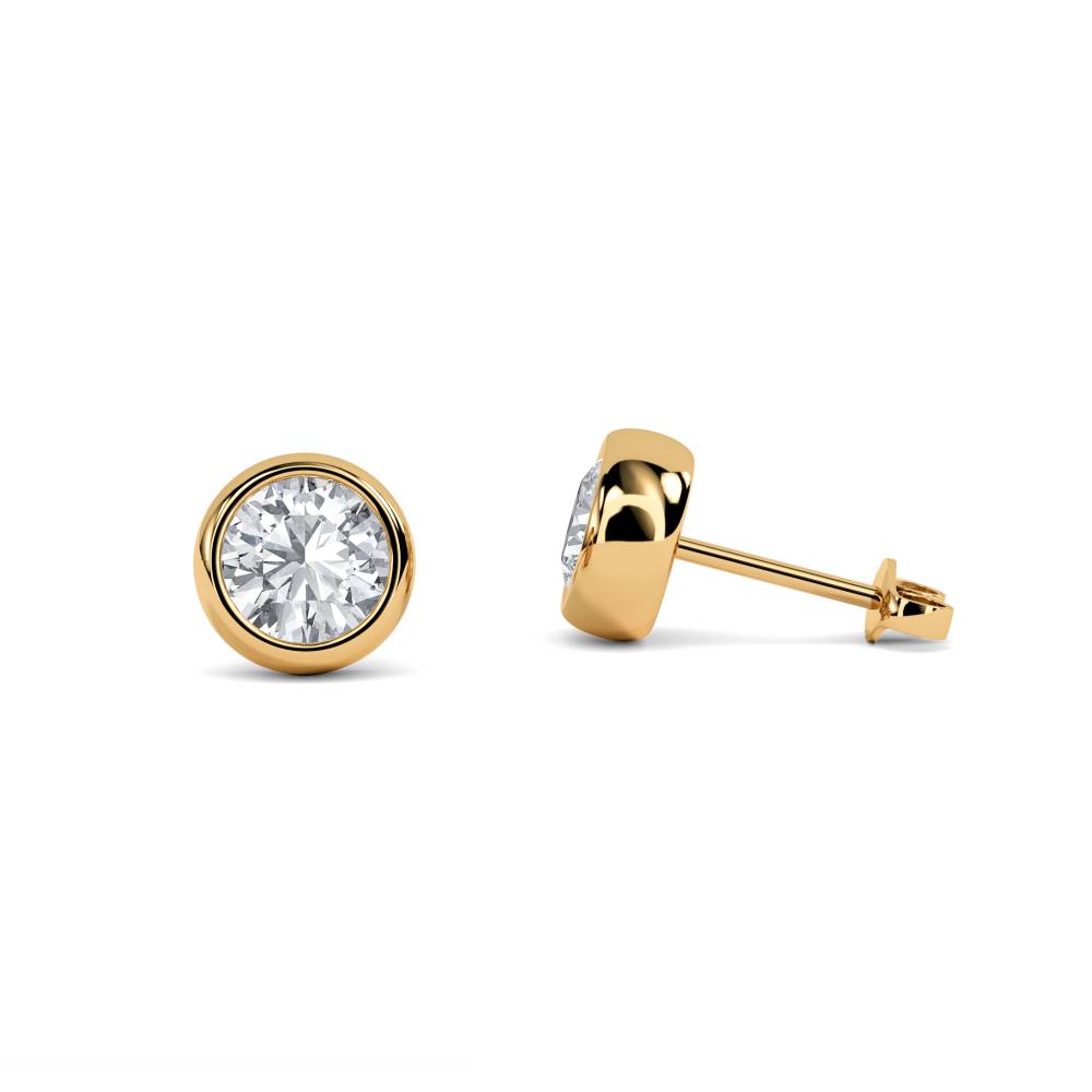 Modern Round Diamond Stud Earrings Y