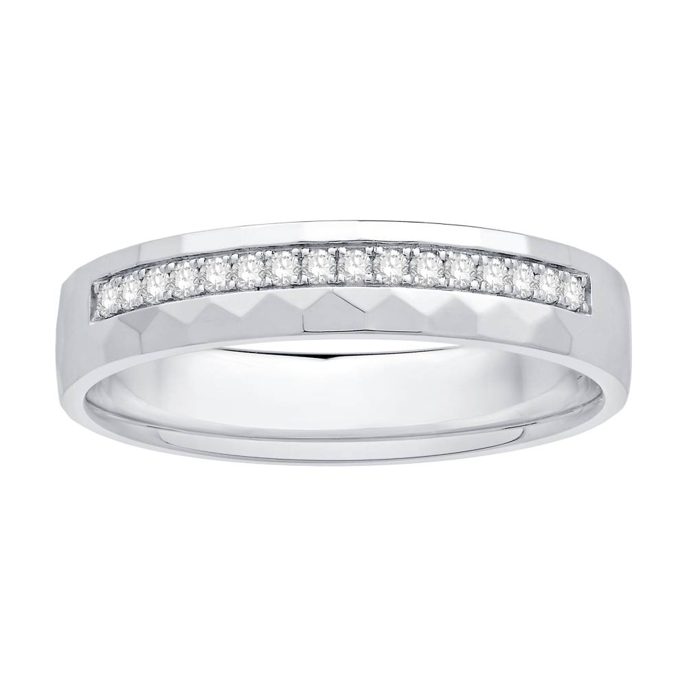 Mens Diamond Set Wedding Band W