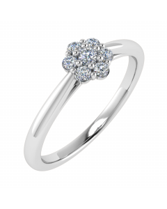 0.15ct VS/GH Round Diamond Set Cluster Ring