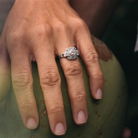 Wide wedding band, Modern diamond ring, Cigar band ring, – Capucinne