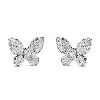 Bella Butterfly Stud Earrings 14K Gold | LeMel – LeMel