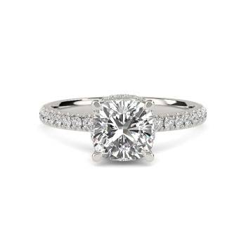 Cushion Cut Halo Engagement Rings