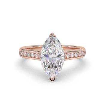 Marquise Diamond Shoulder Set Engagement Rings