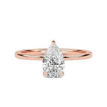 Pear Diamond Solitaire Engagement Rings