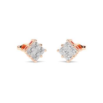 5 ct. Lab-Grown Diamond Stud Earrings in 14k Rose Gold | Shane Co.