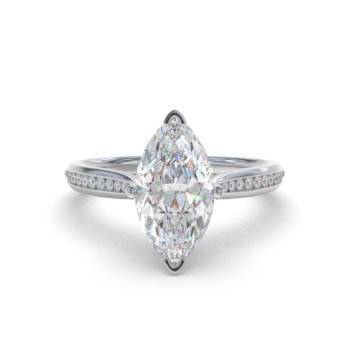 Marquise Diamond Shoulder Set Engagement Rings