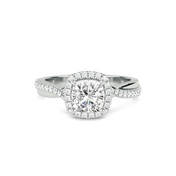 Cushion Cut Halo Engagement Rings