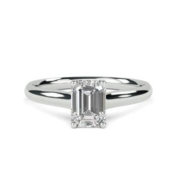 Emerald Cut Solitaire Engagement Rings | Diamond Heaven