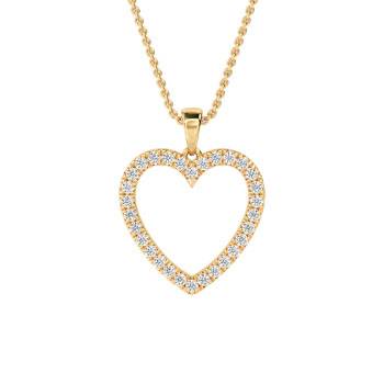 Diamond Heart Pendants