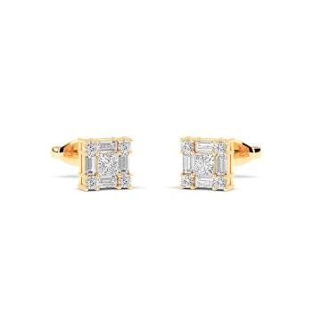 Sheetal Impex 0.50Tcw SI/FG Color Real Natural Diamonds Stud Silver Cluster  Earring at Rs 17069/pair | Diamond Ear Stud in Surat | ID: 13612983473